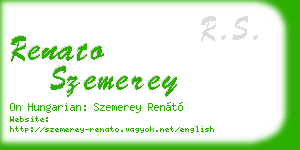 renato szemerey business card